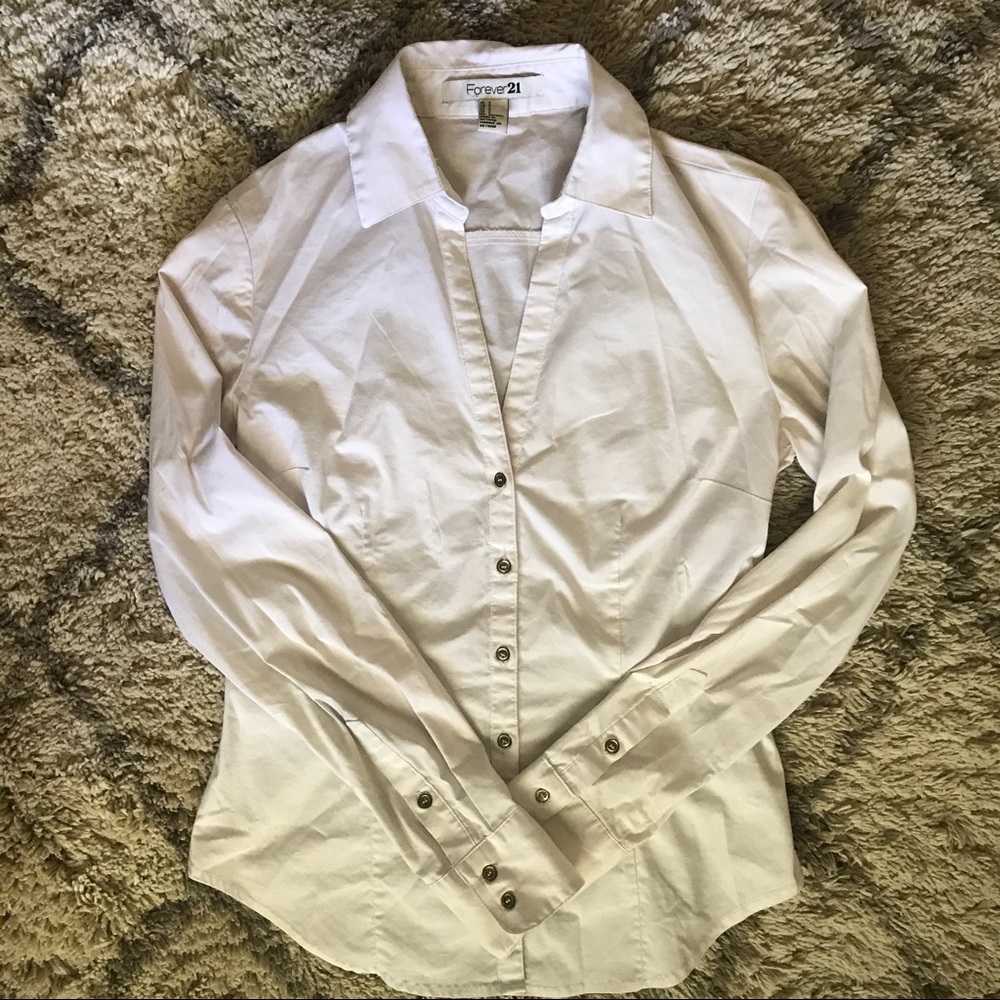 Forever 21 White Button Down